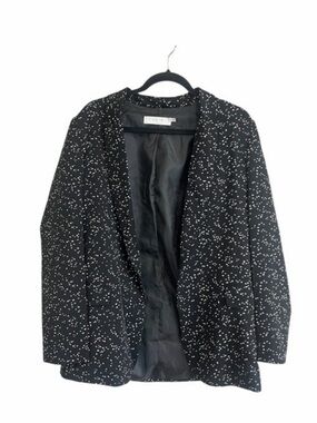 ASTR the Label Black White Dot Blazer Size Large